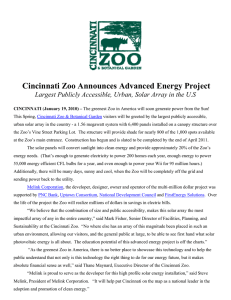 Cincinnati Zoo Announces Advanced Energy Project