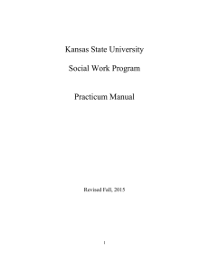Kansas State University  Social Work Program Practicum Manual