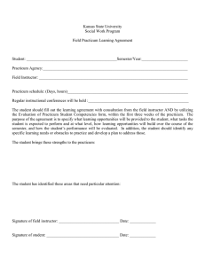 Kansas State University Social Work Program  Field Practicum Learning Agreement