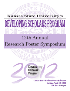 developing scholars program 12th Annual Research Poster Symposium Kansas State University’s