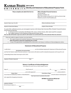 2015-2016 Identity and Statement of Educational Purpose Form