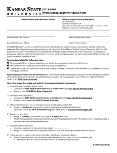 2015-2016 Professional Judgment Appeal Form