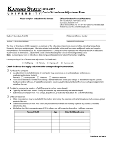 2016-2017 Cost of Attendance Adjustment Form