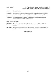 BILL 75/76/1 LOWERING OF STUDENT BODY PRESIDENT’S  AND STUDENT SENATE CHAIRPERSON’S SALARIES