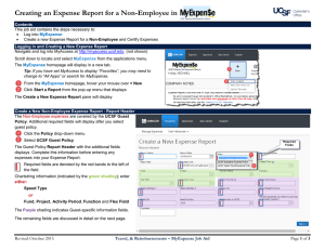 Creating an Expense Report for a Non-Employee in