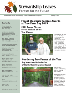 Stewardship Leaves Forests for the Future Forest Stewards Receive Awards
