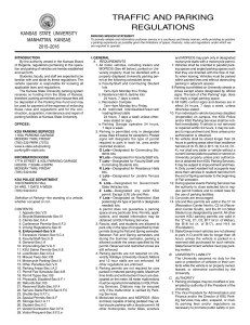 TRAFFIC AND PARKING REGULATIONS