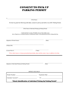 CONSENT TO PICK UP PARKING PERMIT