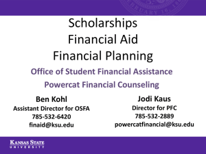 Scholarships Financial Aid Financial Planning Office of Student Financial Assistance