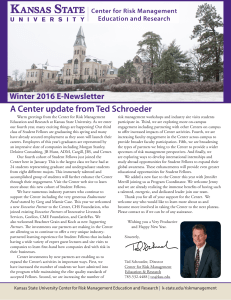 A Center update from Ted Schroeder