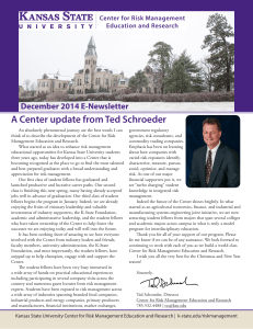 A Center update from Ted Schroeder