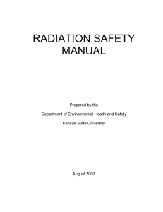 RADIATION SAFETY MANUAL  Prepared by the