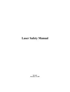 Laser Safety Manual  Revised: December 19, 2007