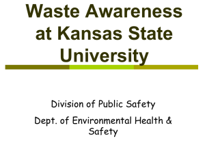 Waste Awareness at Kansas State University Division of Public Safety