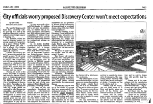 officials worry proposed Discovery Center won't meet expectations {ity KANSAS STATE COLLEGIAN