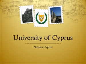 University of Cyprus Nicosia Cyprus