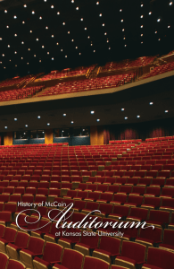 Auditorium History of McCain at Kansas State University