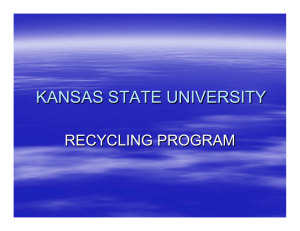 KANSAS STATE UNIVERSITY RECYCLING PROGRAM