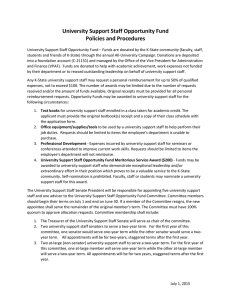 University Support Staff Opportunity Fund Policies and Procedures