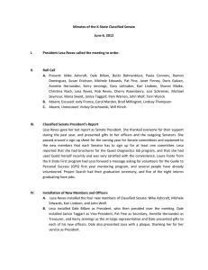 Minutes of the K‐State Classified Senate  June 6, 2012    I.