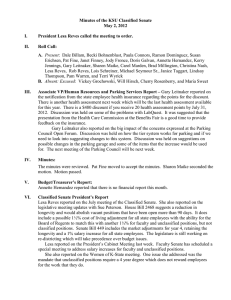 Minutes of the KSU Classified Senate May 2, 2012  I.