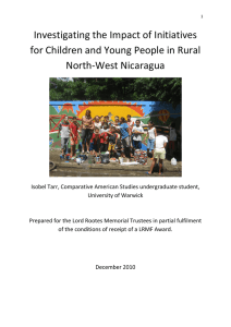 Investigating the Impact of Initiatives North-West Nicaragua