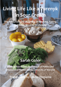 Varenyk in Sour Cream Sarah Goler Translations by Olena Chepurna