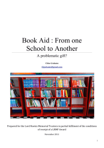 Book Aid : From one School to Another A problematic gift?