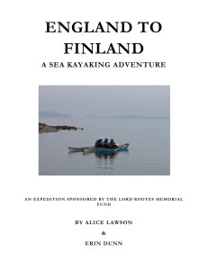 ENGLAND TO FINLAND  A SEA KAYAKING ADVENTURE