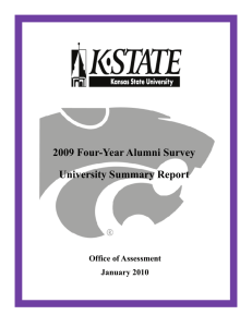 2009 Four-Year Alumni Survey University Summary Report  Office of Assessment