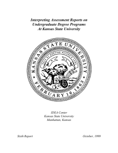 Interpreting Assessment Reports on Undergraduate Degree Programs At Kansas State University IDEA Center