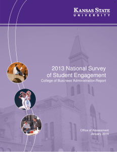 2013 National Survey of Student Engagement College of Business Administration Report