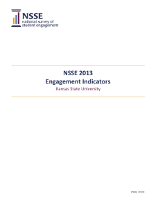 NSSE 2013 Engagement Indicators Kansas State University