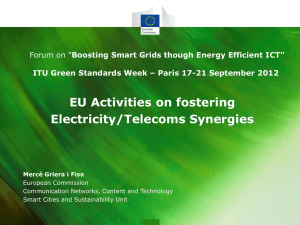 EU Activities on fostering Electricity/Telecoms Synergies
