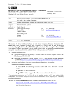 Document: CT-CCA-i-084-Annou-Agenda Document: CT-CCA-i-084 February, 2014