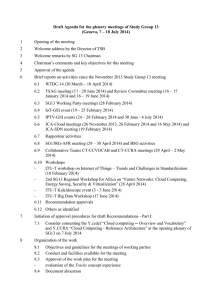 Draft Agenda for the plenary meetings of Study Group 13 1