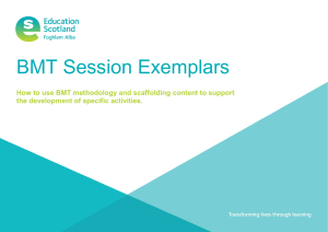 BMT Session Exemplars the development of specific activities.