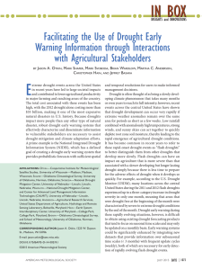 Facilitating the Use of Drought Early Warning Information through Interactions