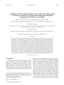 Assimilation of Surface-Based Boundary Layer Profiler Observations during