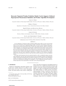 Mesoscale Numerical Weather Prediction Models Used in Support of Infrared