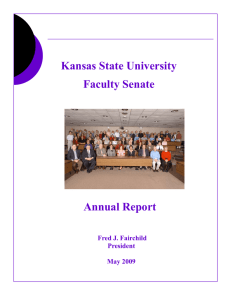 Kansas State University Faculty Senate Annual Report