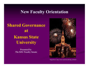 New Faculty Orientation Shared Governance tt at