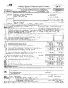 990 2014 Return of Organization Exempt From Income Tax