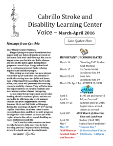 Cabrillo Stroke and Disability Learning Center Voice –