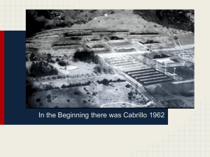 In the Beginning there was Cabrillo 1962