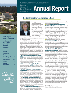Annual Report Letter from the Committee Chair Cabrillo Community College District