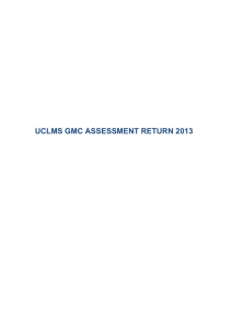 UCLMS GMC ASSESSMENT RETURN 2013