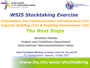 WSIS Stocktaking Exercise