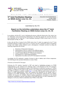 3 Joint Facilitation Meeting on WSIS Action Line C2, C4, C6