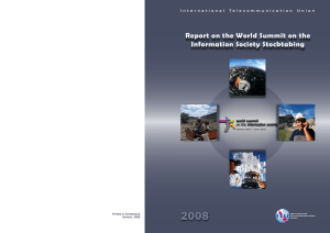 2008 Report on the World Summit on the Information Society Stocktaking